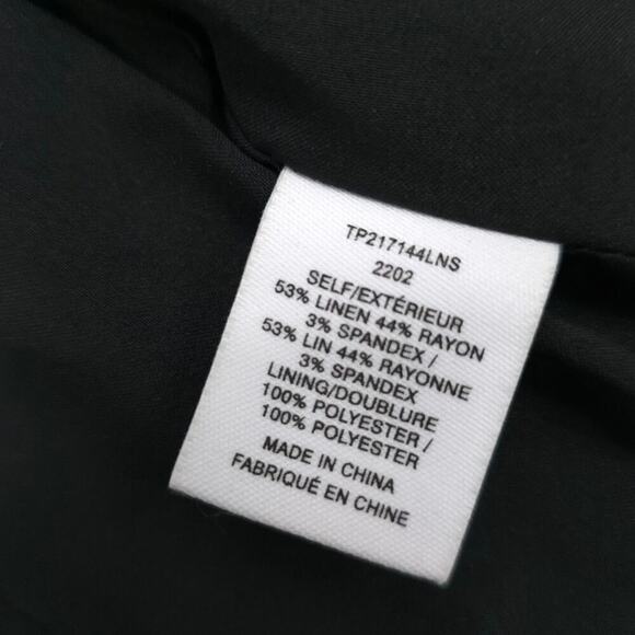 NWOT Derek Lam 10 Crosby Genna Puff Sleeve Front Zip Linen Blend Top Cropped - Picture 7 of 10